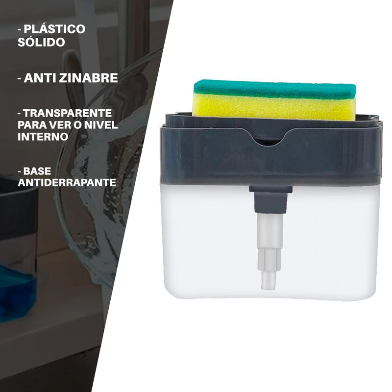 Dispenser De Detergente 2 Em 1 - C/ Esponja Dolce Home